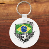 サッカーファンのブラジル キーホルダー (正面)