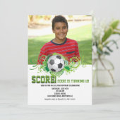 サッカーファンの写真の招待状 招待状 (スタンド正面)