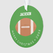 サッカーファンの子供の写真 オーナメント (正面)