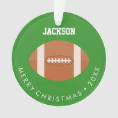 サッカーファンの子供の写真 オーナメント (正面)