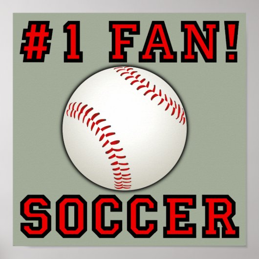 サッカーファンはポスタおもしろいーではないサイン ポスター (正面)