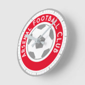 サッカーファンまたはサッカーサポーターのラウンドクロック ラウンド壁時計 (傾斜)