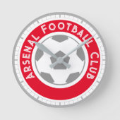 サッカーファンまたはサッカーサポーターのラウンドクロック ラウンド壁時計 (正面)