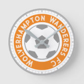 サッカーファンまたはサッカーサポーターのラウンドクロック ラウンド壁時計 (正面)