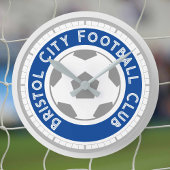 サッカーファンまたはサッカーサポーターのラウンドクロック ラウンド壁時計