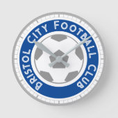 サッカーファンまたはサッカーサポーターのラウンドクロック ラウンド壁時計 (正面)