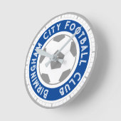 サッカーファンまたはサッカーサポーターのラウンドクロック ラウンド壁時計 (傾斜)