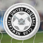 サッカーファンまたはサッカーサポーター。サッカークラブ ラウンド壁時計