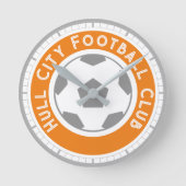 サッカーファンまたはサッカーサポーター。サッカークラブ ラウンド壁時計 (正面)