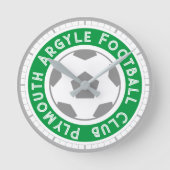 サッカーファンまたはサッカーサポーター。サッカークラブ ラウンド壁時計 (正面)