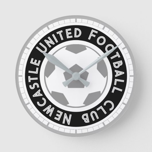 サッカーファンまたはサッカーサポーター。サッカークラブ ラウンド壁時計 (正面)
