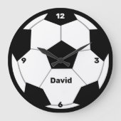 サッカーファンアクリル壁時計 ラージ壁時計 (正面)