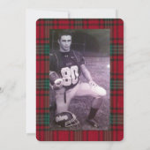 サッカーファンオーナメントカスタムフォトクリスマスカード サンキューカード (裏面)