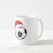 サッカーファンクリスマスシャツデザインサッカー選手 コーヒーマグカップ (正面右)