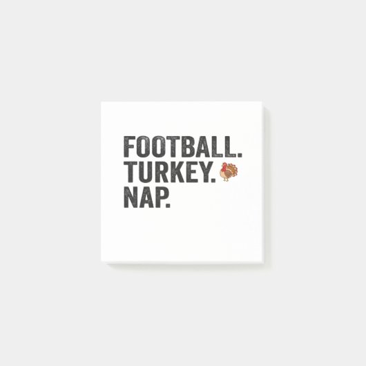 サッカーファンタジートルコ昼寝おもしろい感謝祭 ポストイット (正面)