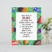 サッカーファンテーマバースデーパーティ招待状 (スタンド正面)