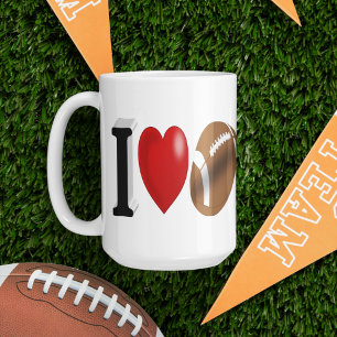 サッカーファンハーフ文字ジャイアントコーヒーマグ ジャンボコーヒーマグカップ