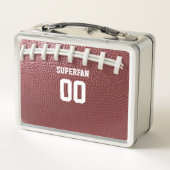 サッカーファンパーソナライズされた メタルランチボックス (裏面)