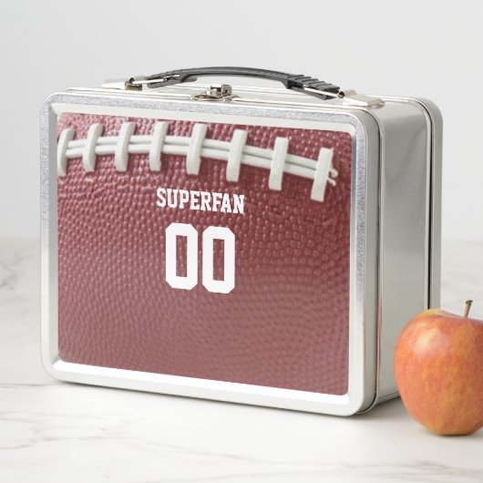 サッカーファンパーソナライズされた メタルランチボックス (インサイチュ)