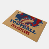 サッカーファンパーティーファミパーソナライズされたリー ドアマット (アングル)