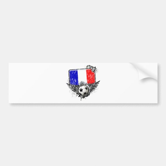 サッカーファンフランス バンパーステッカー (正面)