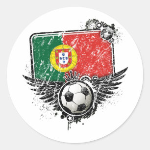 サッカーファンポルトガル ラウンドシール