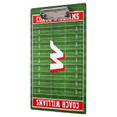 サッカーファンモノグラムカスタムカラーズRED クリップボード (左)