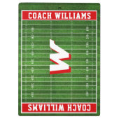 サッカーファンモノグラムカスタムカラーズRED クリップボード (裏面)