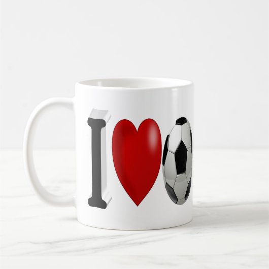 サッカーファン半文字 コーヒーマグカップ (左)