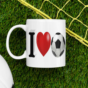 サッカーファン半文字 コーヒーマグカップ