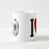 サッカーファン半文字 ジャンボコーヒーマグカップ (正面)