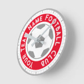 サッカーファン又はサッカーサポーター ラウンド壁時計 (傾斜)