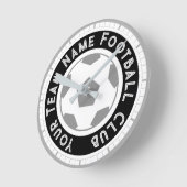 サッカーファン又はサッカーサポーター ラウンド壁時計 (傾斜)