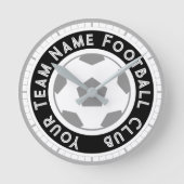 サッカーファン又はサッカーサポーター ラウンド壁時計 (正面)