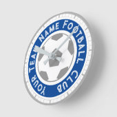 サッカーファン又はサッカーサポーター ラウンド壁時計 (傾斜)