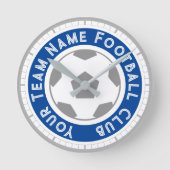 サッカーファン又はサッカーサポーター ラウンド壁時計 (正面)