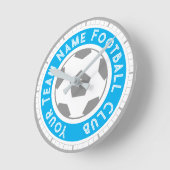 サッカーファン又はサッカーサポーター ラウンド壁時計 (傾斜)