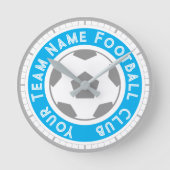 サッカーファン又はサッカーサポーター ラウンド壁時計 (正面)