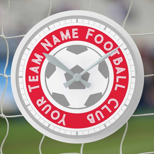 サッカーファン又はサッカーサポーター ラウンド壁時計