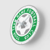 サッカーファン又はサッカーサポーター ラウンド壁時計 (傾斜)