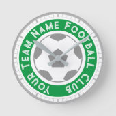 サッカーファン又はサッカーサポーター ラウンド壁時計 (正面)
