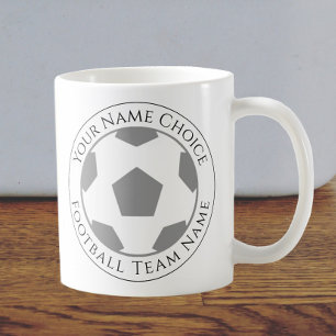 サッカーファン名&サッカークラブ コーヒーマグカップ