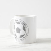 サッカーファン名&サッカークラブ コーヒーマグカップ (正面左)