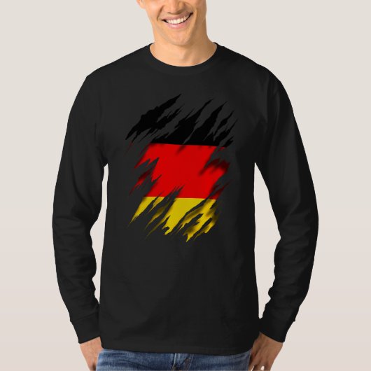 サッカーファン衣料品ドイツ国旗ドイツ Tシャツ (正面)