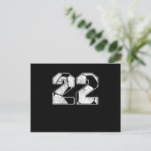 サッカーファン22歳誕生日お祝いスポーツギフト ポストカード (スタンド正面)