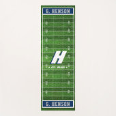 サッカーファン |カカスタムラーモノグラムシルバー |海軍 ヨガマット (正面)