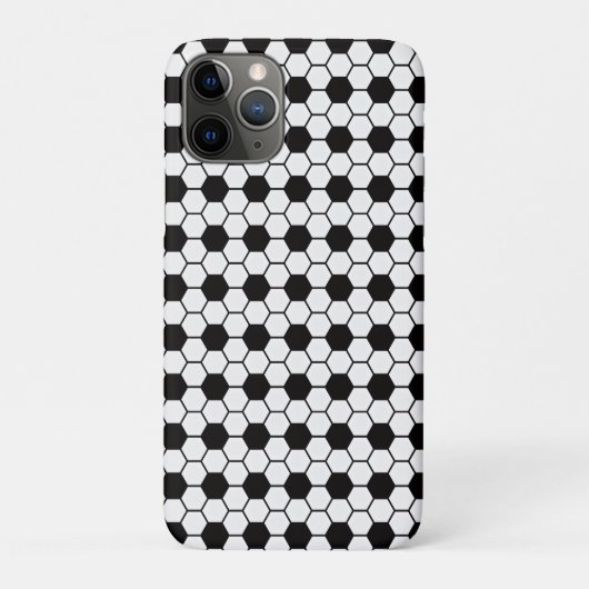 サッカーファン サッカーボール 黒と白 オリジナル Case-Mate iPhoneケース (裏)