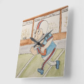 サッカーファン スクエア壁時計 (傾斜)