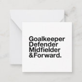 サッカーファン ノートカード (正面)