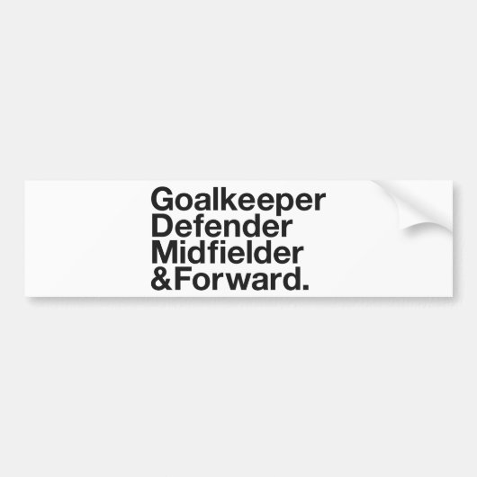サッカーファン バンパーステッカー (正面)
